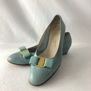 Salvatore Ferragamo Women's Leather  Loafers, 9B